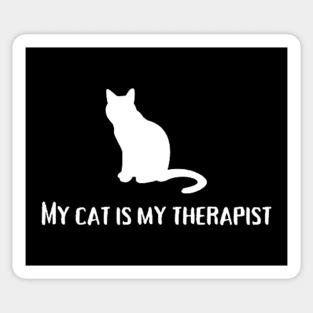 My cat is my therapist Sticker